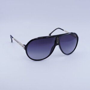 Carrera ENDURANCE65 0807 9O Sunglasses Black Aviator Frame, Grey Lenses